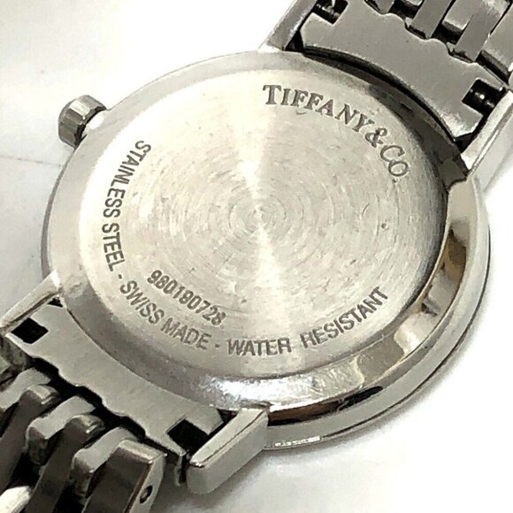 TIFFANY&Co. Ｍ1510 Classic Quartz Round 2 Hands Analog Wristwatch SS Silver main image 8